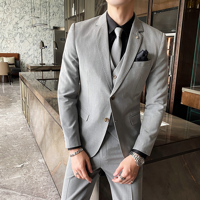 Men'S Grooming Brands - ( Jacket + Vest + Pants