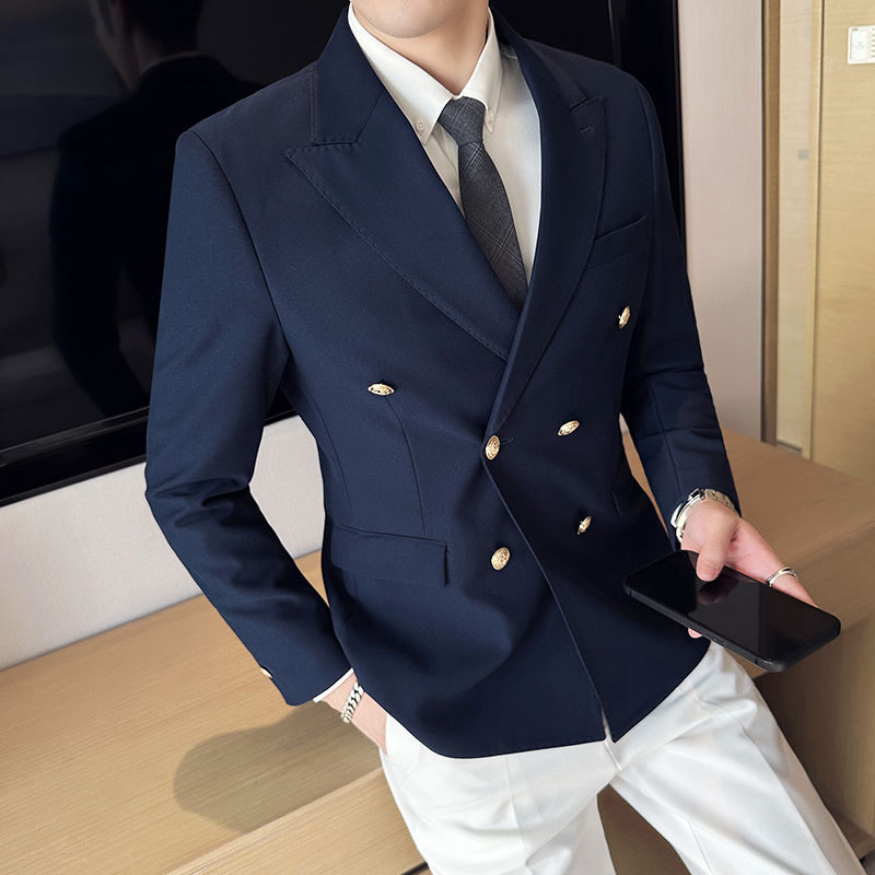 Men'S Grooming Club - Double Breasted Tuxedo Jacket Men Classic