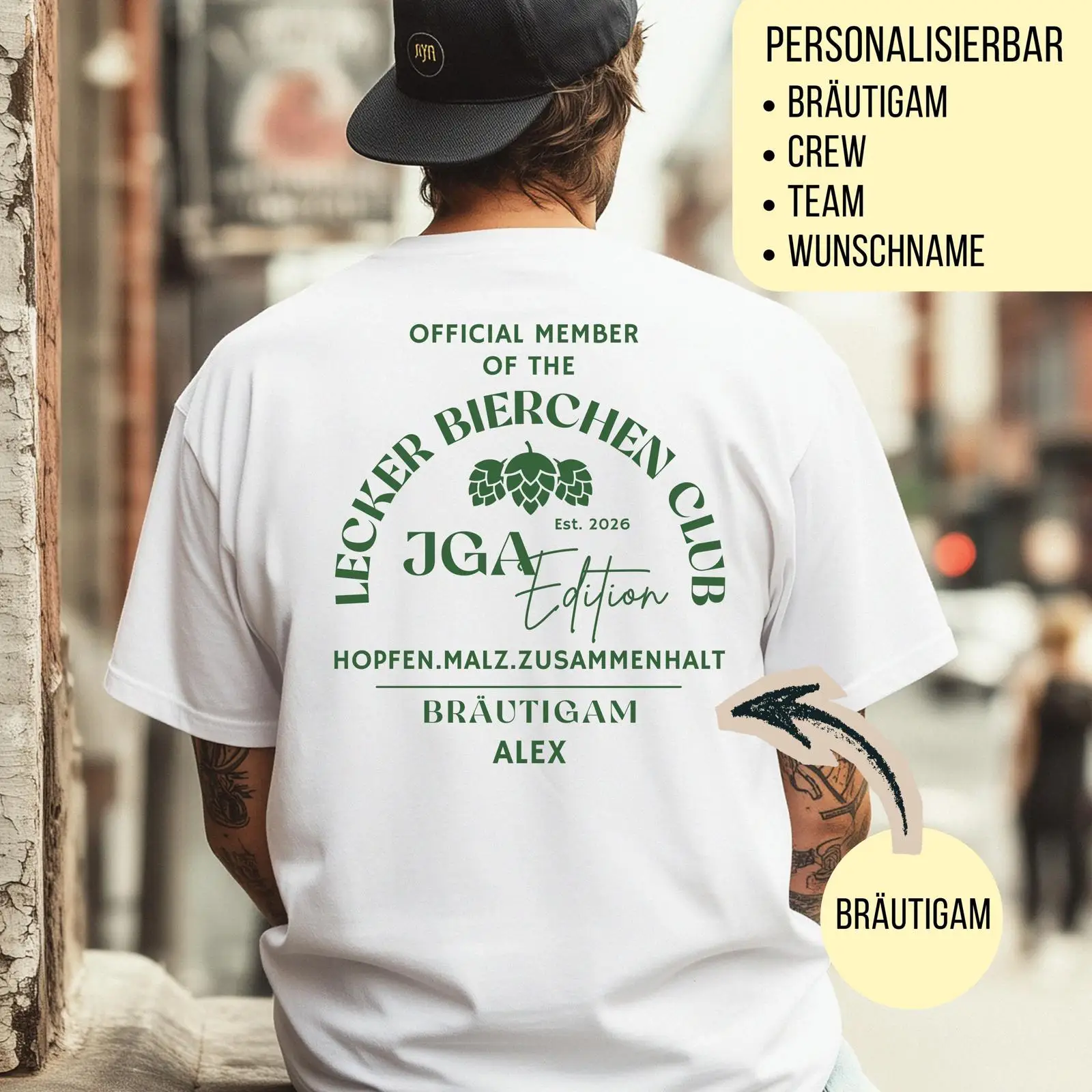 Men'S Grooming Club - Personalized Men's Stag Party T Shirt