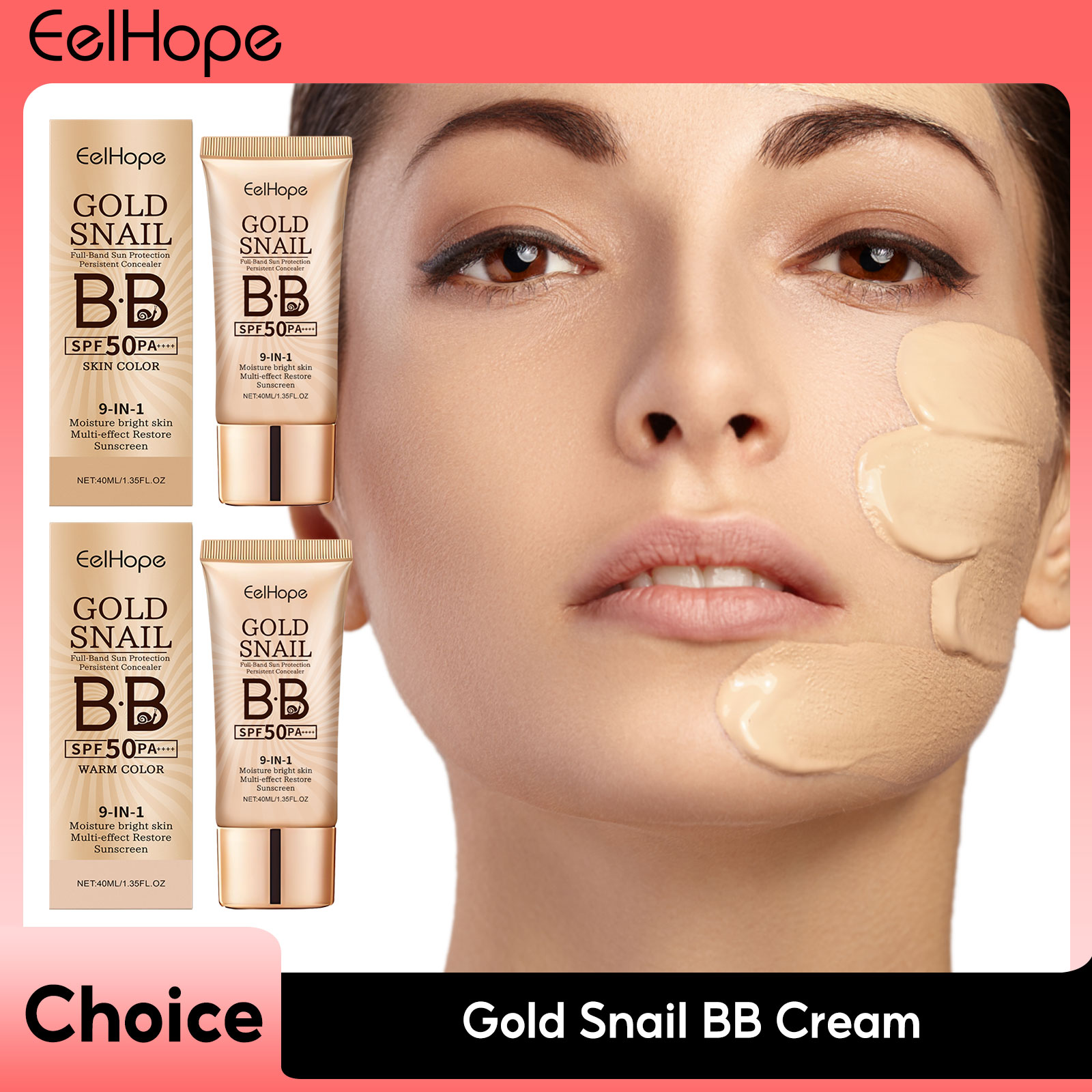 Gold Snail Sunscreen BB Cream  - Face Moisturizer Spf recension och pris