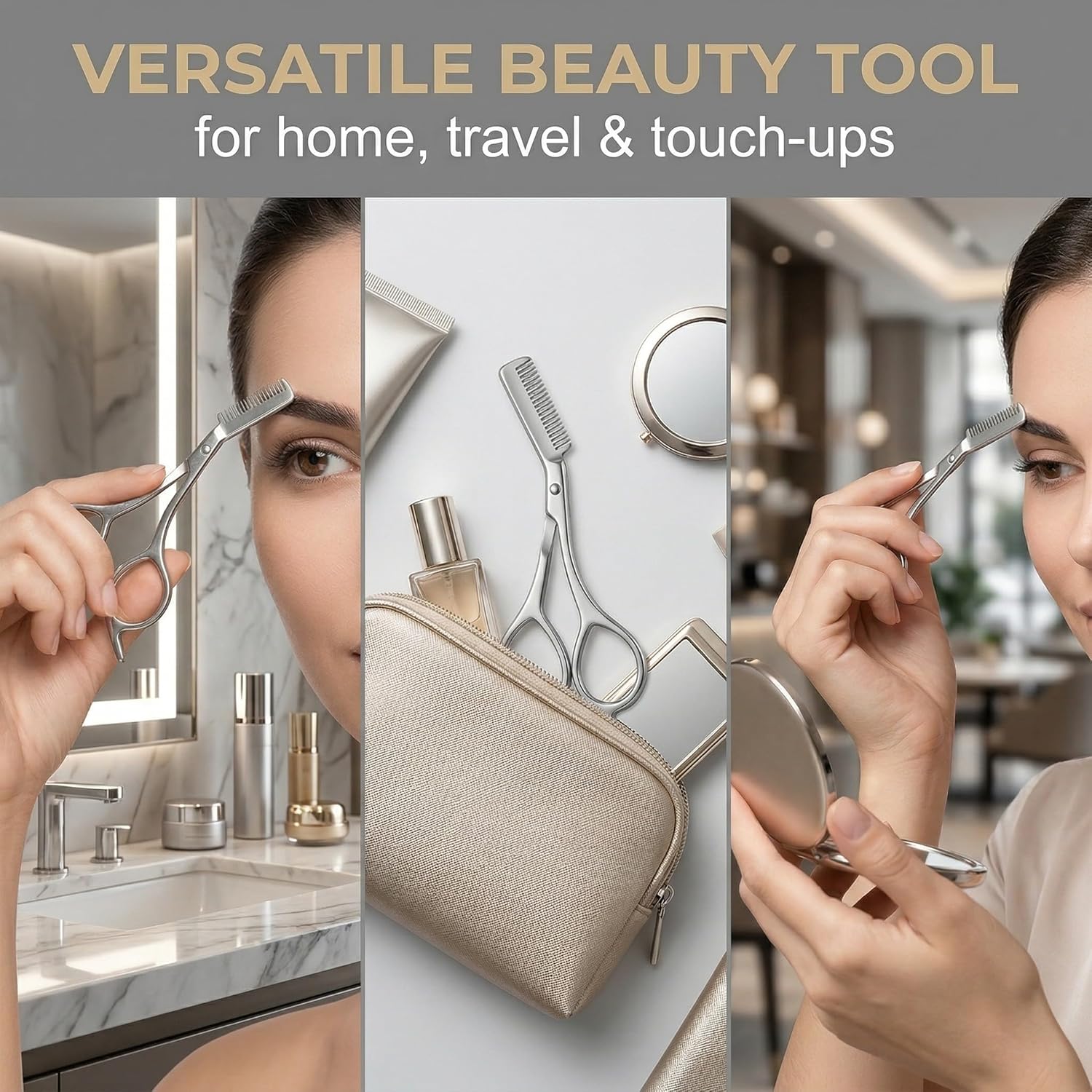 Stainless Steel Eyebrow Scisso - Men'S Grooming Mirror recension och pris