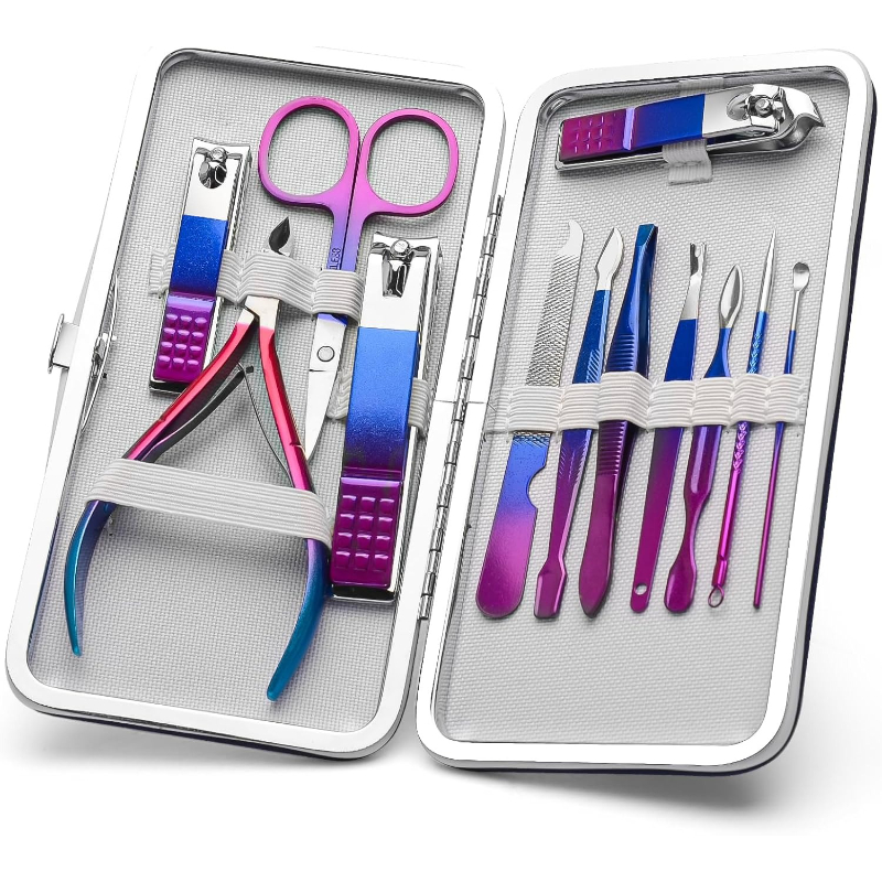 Manicure Set Nail Clippers Ped - Mens Grooming Kit Gift Set recension och pris