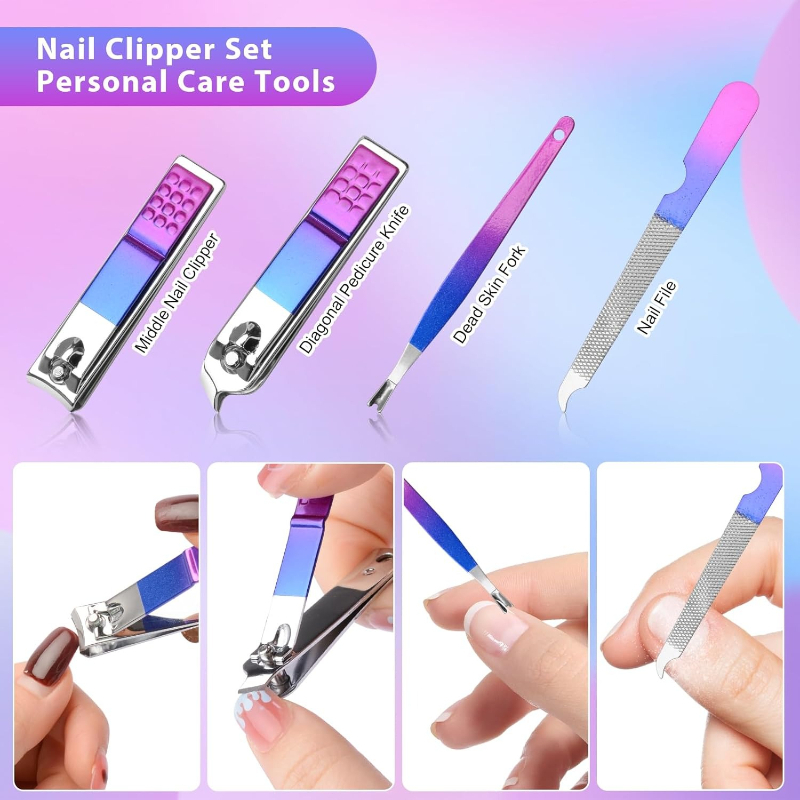 Manicure Set Nail Clippers Ped - Mens Grooming Kit Gift Set recension och pris