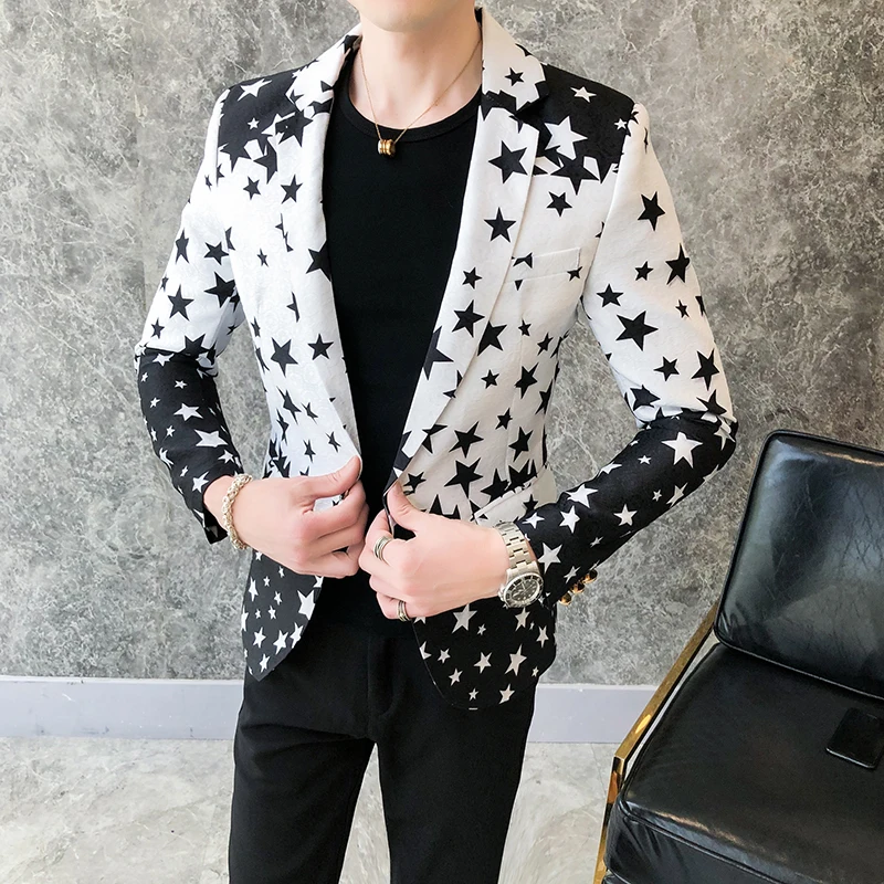 Star Print Slim Fit Blazers 20 - Men'S Grooming Brands recension och pris