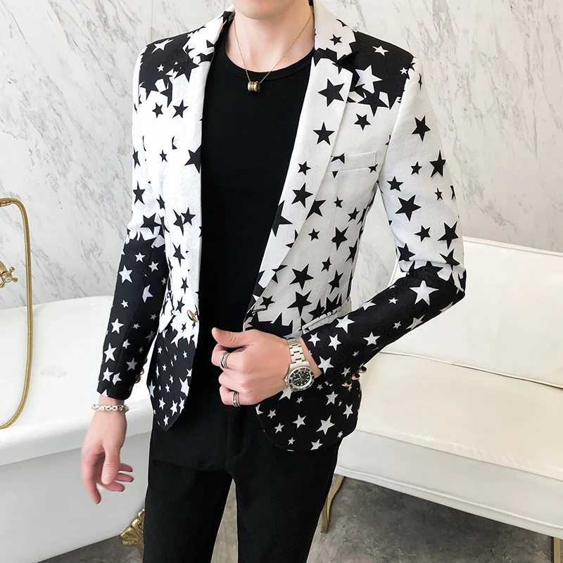 Star Print Slim Fit Blazers 20 - Men'S Grooming Brands recension och pris