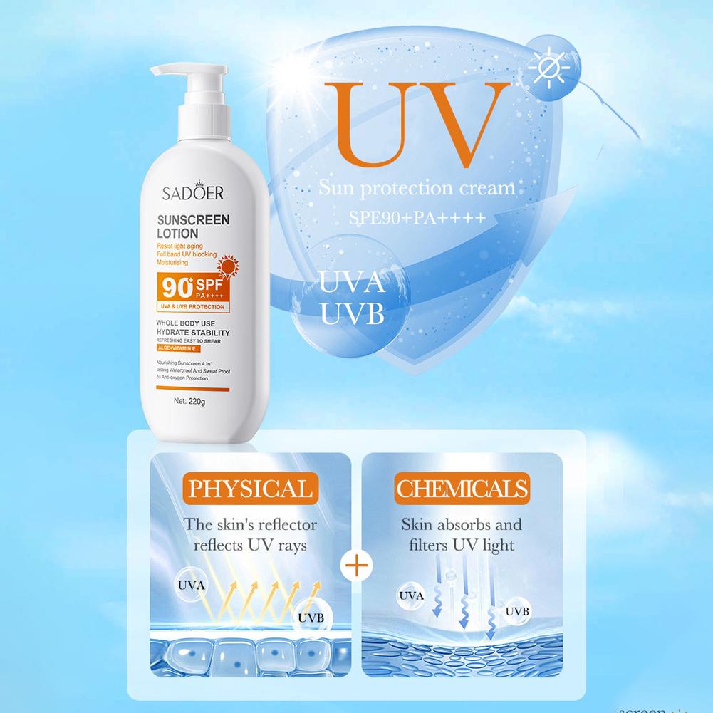 220g Sunscreen Cream SPF 90+ U - Face Moisturizer Spf recension och pris