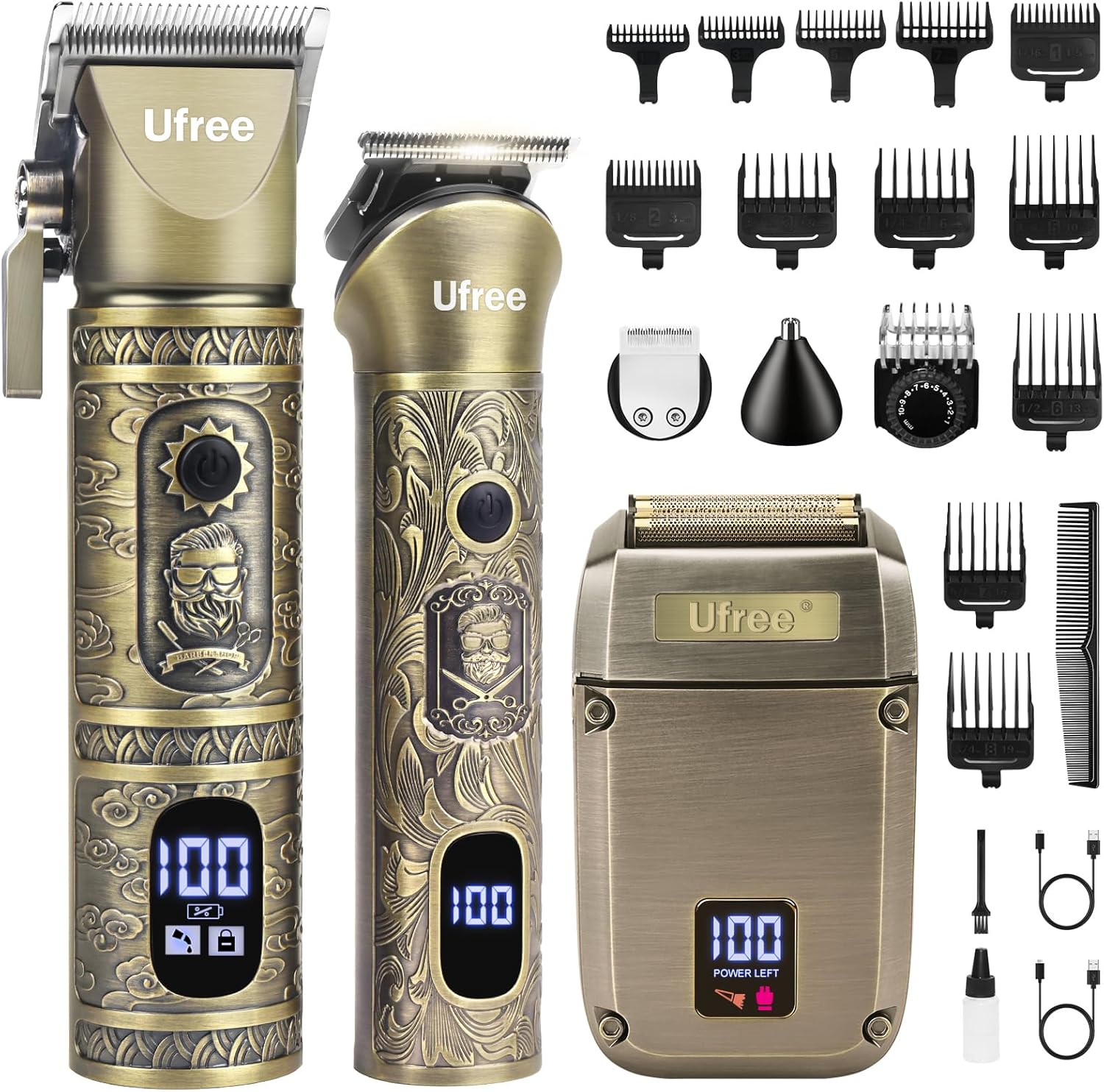 Beard Trimmer Hair Clippers fo - Mens Grooming Kit Gift Set recension och pris