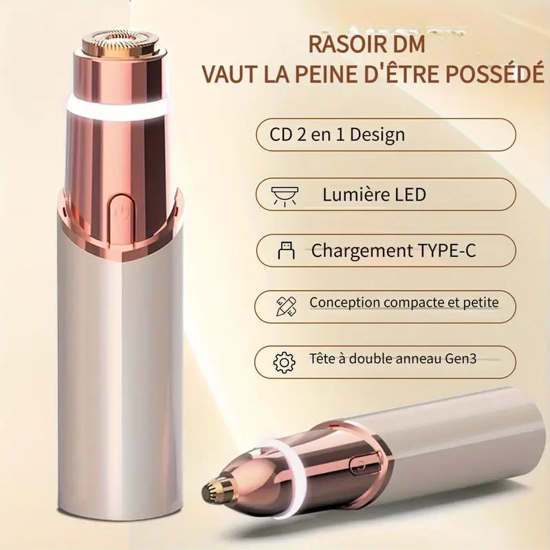 2-in-1 Facial and Eyebrow Trim - Eyebrow Razor Trimmer recension och pris