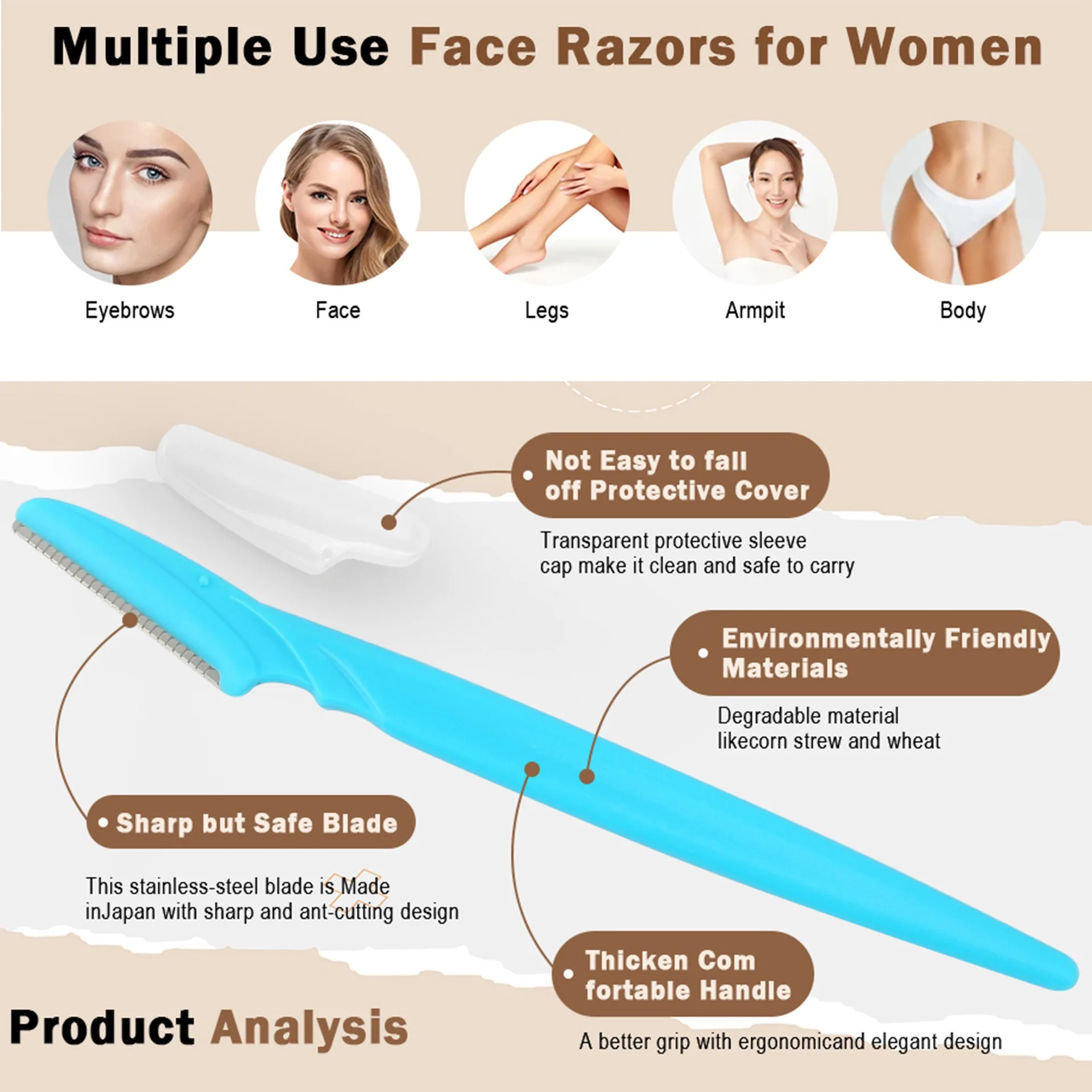 5/10/30/40pcsbrow Razor and Fa - Eyebrow Razor Trimmer recension och pris