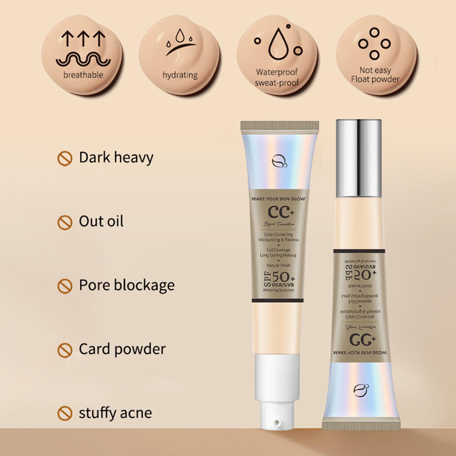 CC Cream Foundation SPF 50 Sun - Face Moisturizer Spf recension och pris